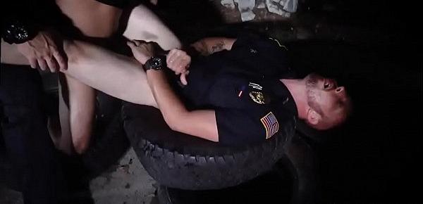  Cop jerking off black and  police cock movie gay